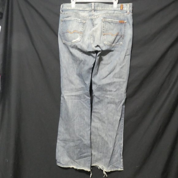7 FOR ALL MANKIND | Bootcut | size 36 | Distressed Faded Blue Denim - Picture 2 of 16
